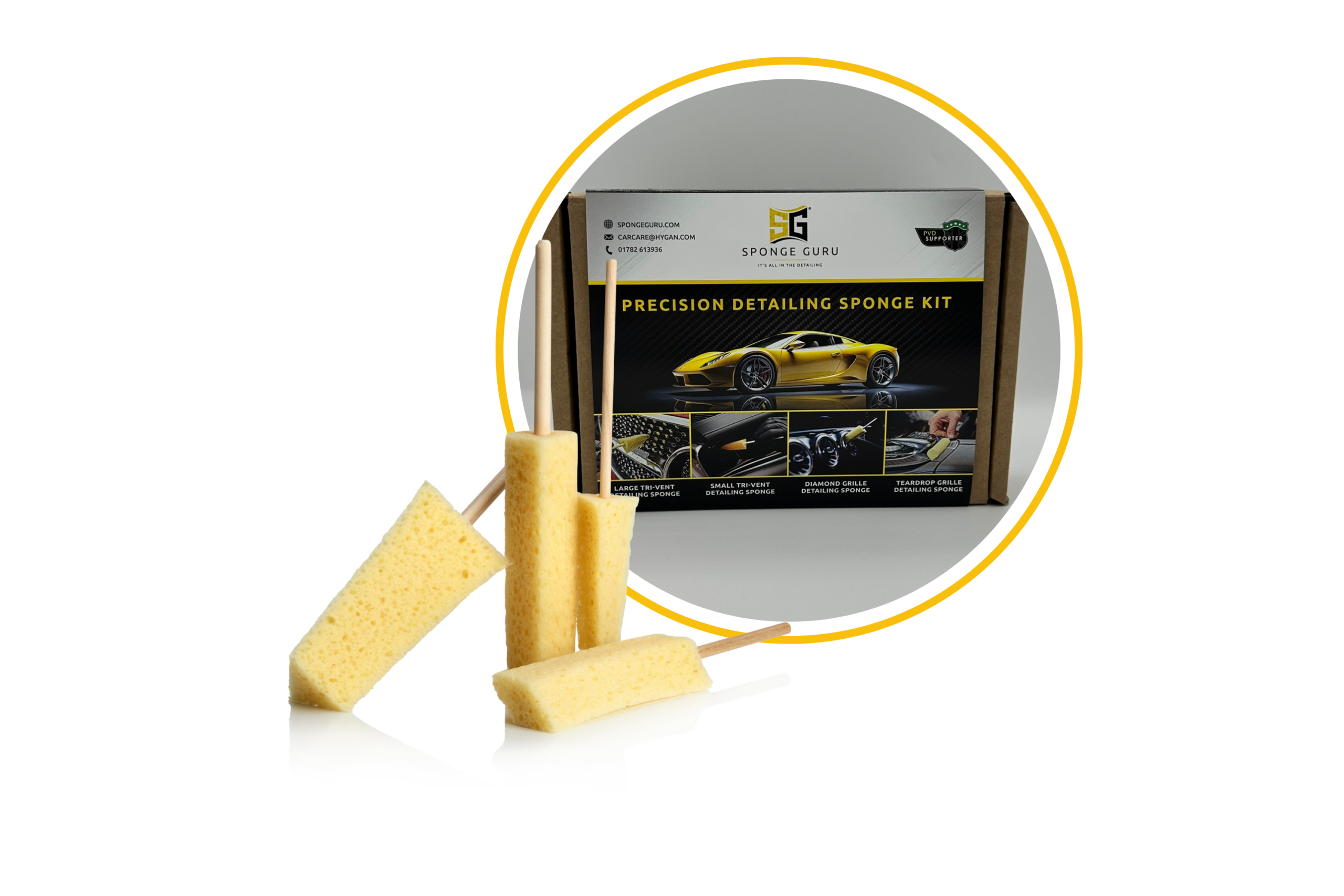 Precision Detailing Sponge Kit product shot with box 1