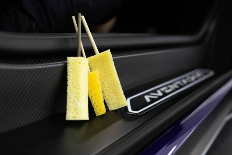 Sponges in car interior