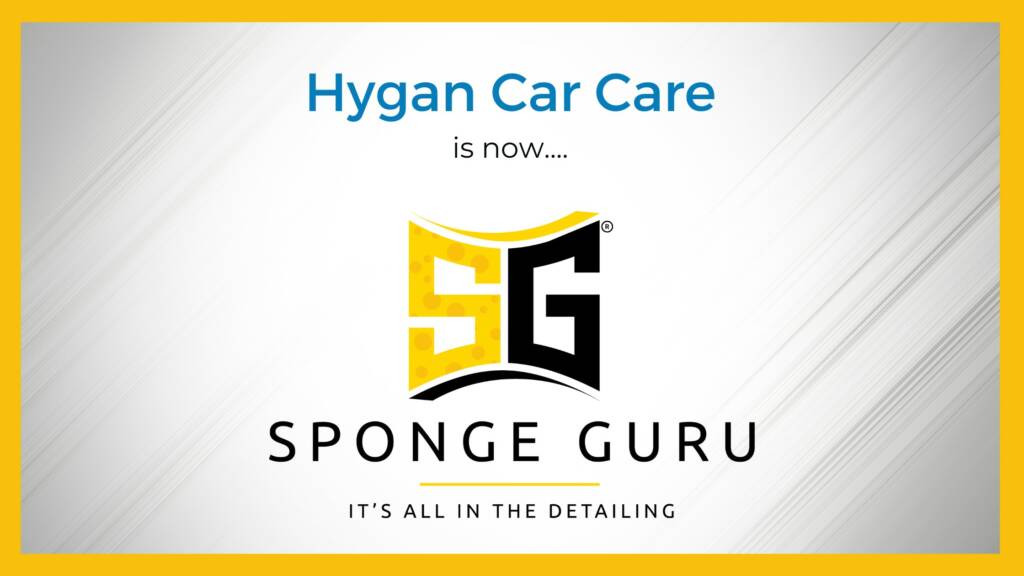 Hygan Car Care is now Sponge Guru announcement banner