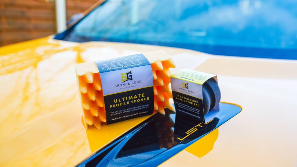 Ultimate Profile Sponge and Tyre dressing applicator pad in new packaging as a Sponge Guru